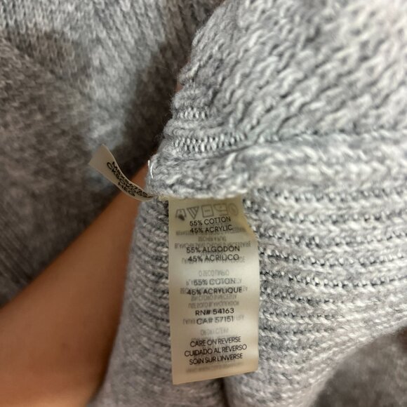 Calvin Klein Cotton Blend Heather Grey Knit sweater - Picture 6 of 9